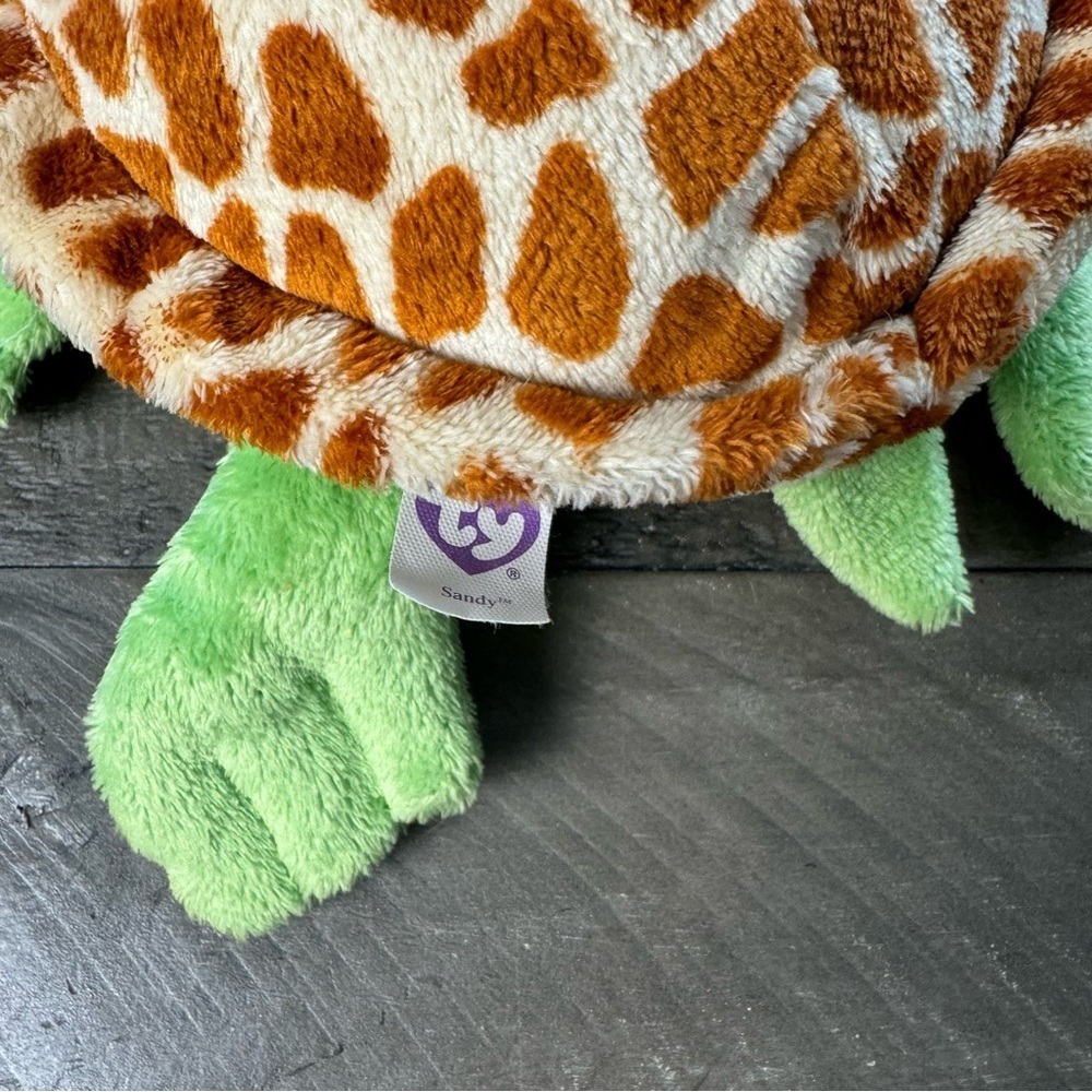 Ty Beanie Boos Sandy the Sea Turtle Plush Great Pre-Owned Condition - Picture 8 of 10